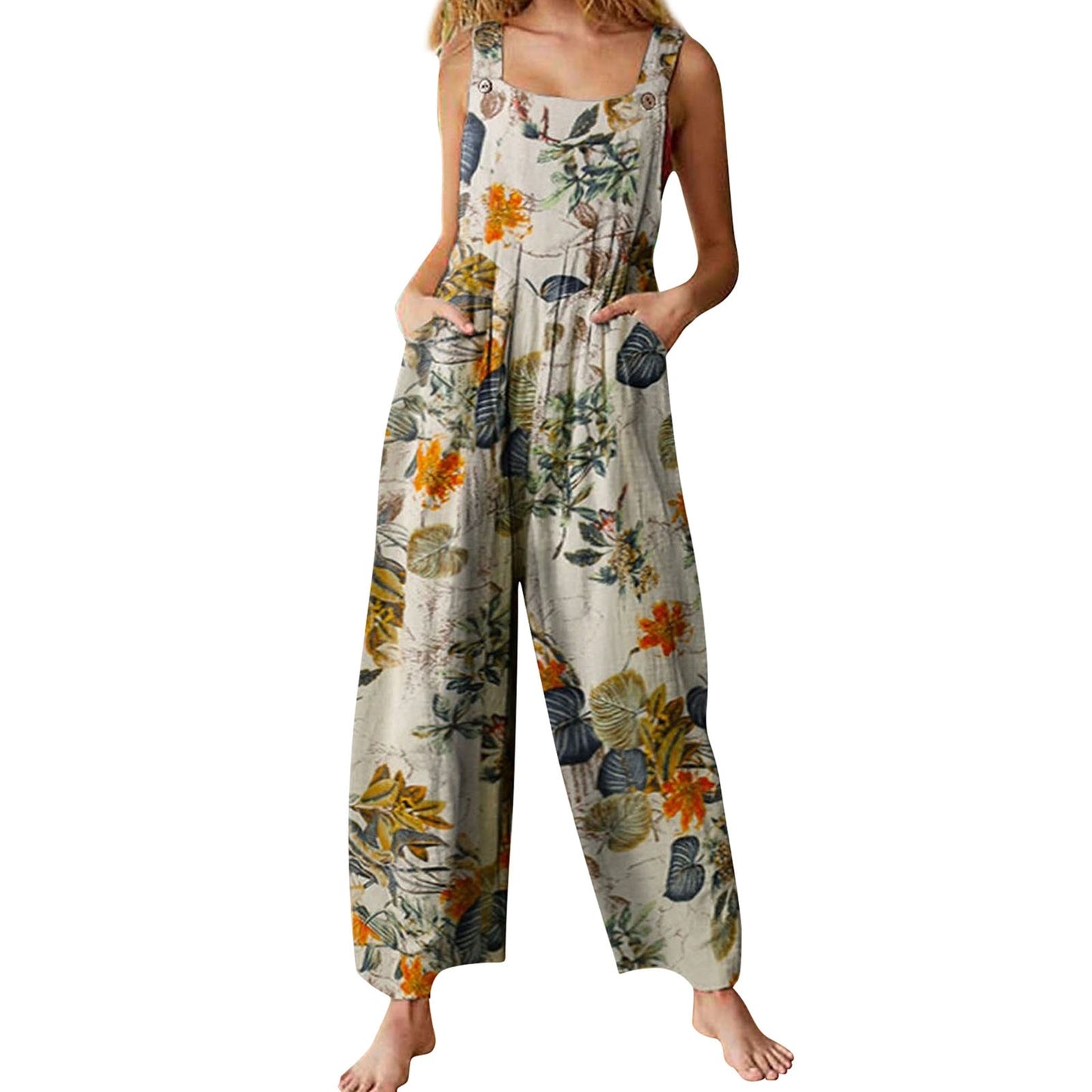 Multidesign Spaghetti Strap Overall Jumpsuit