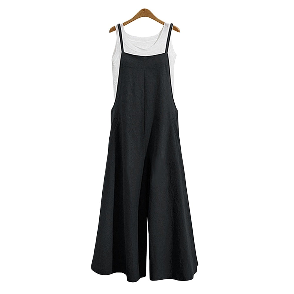 Solid Overall Dungaree Overall Jumpsuit