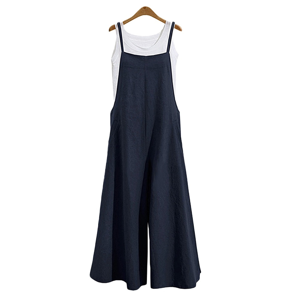 Solid Overall Dungaree Overall Jumpsuit