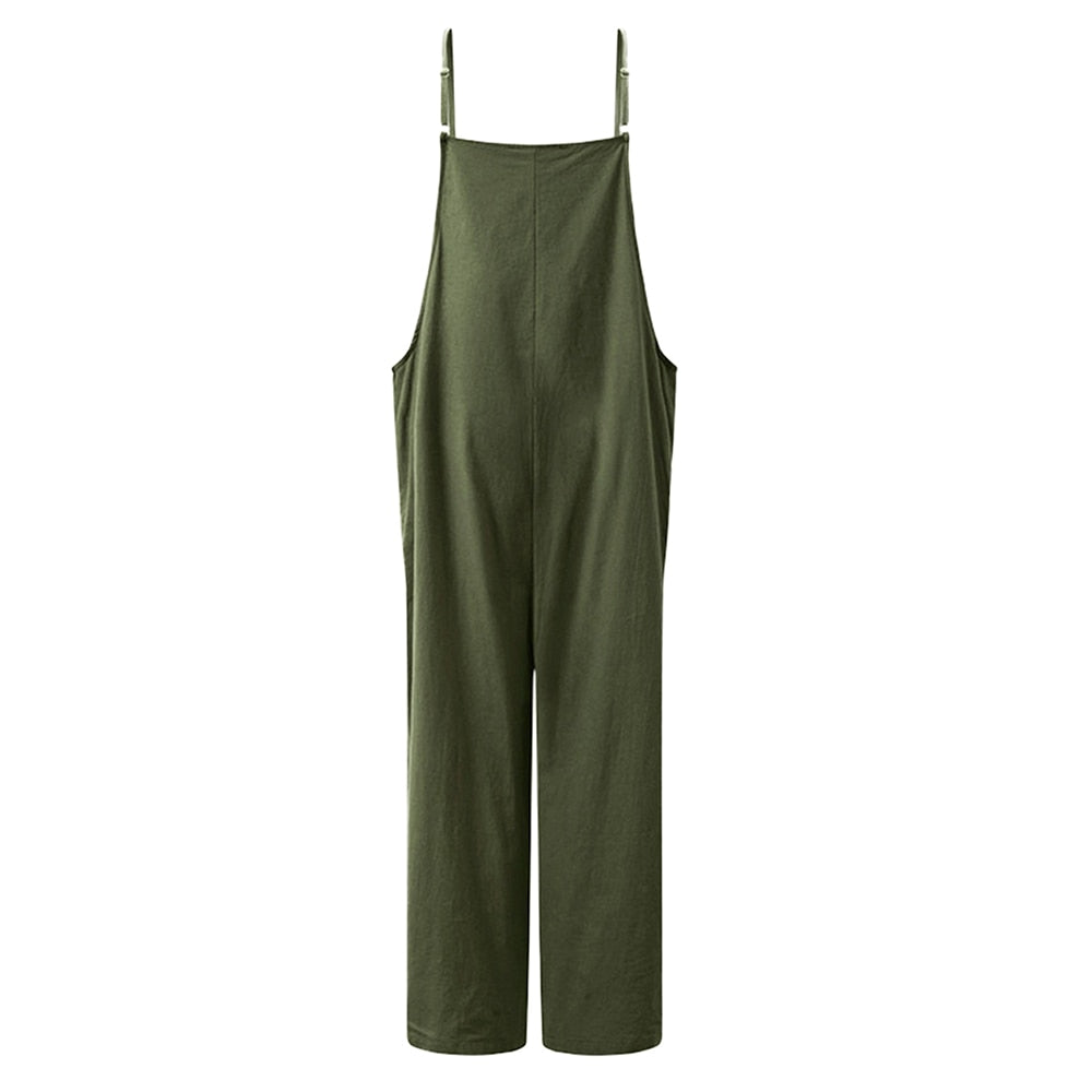 Solid Overall Dungaree Overall Jumpsuit