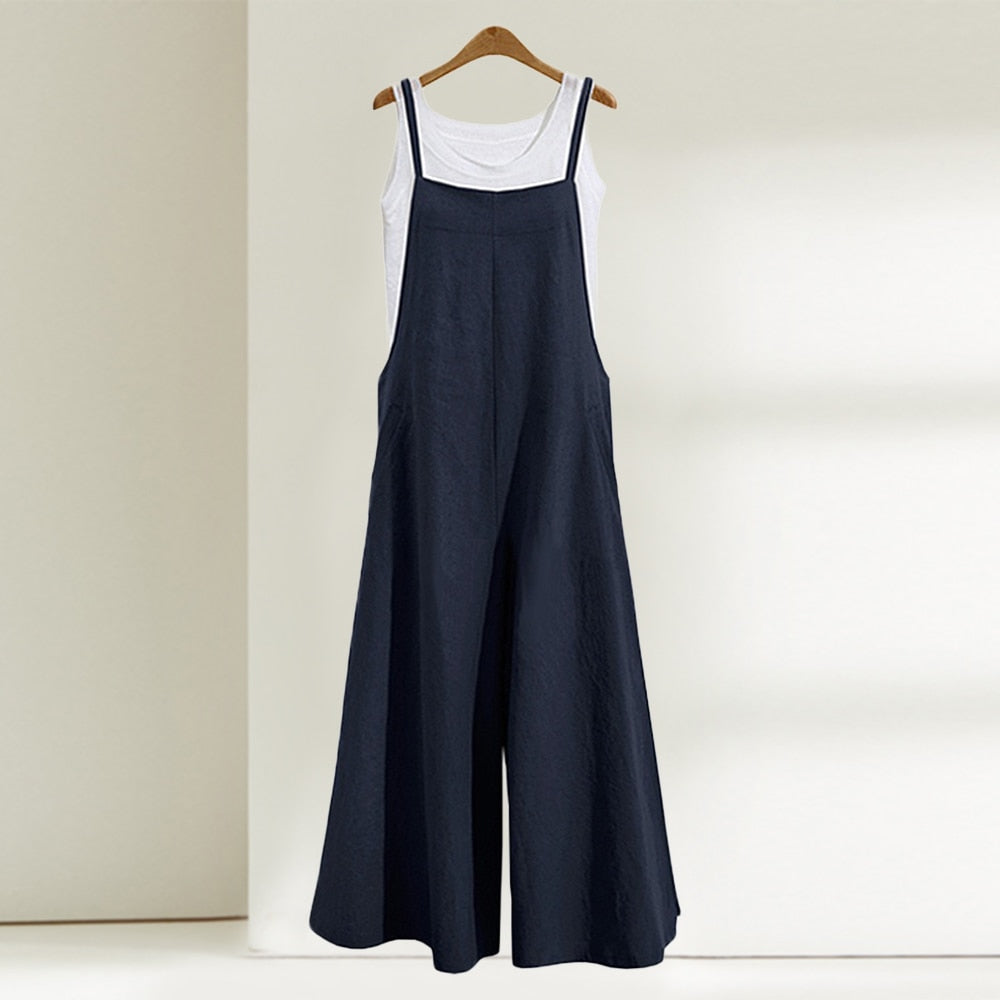 Solid Overall Dungaree Overall Jumpsuit