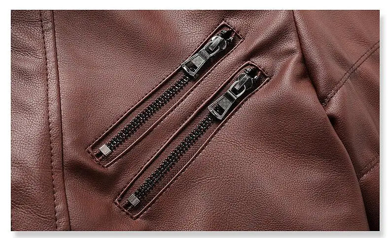 Brown Motorcycle Leather Jacket