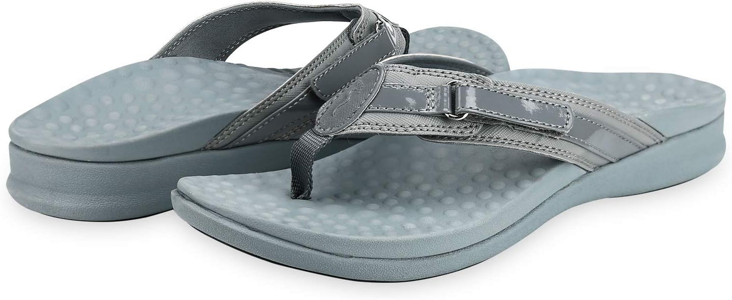 SEYMOUR Orthopedic Sandals for Women - Comfort Flip Flops with Arch Support - Relieve Foot Pain Due to Flat Feet and Plantar Fasciitis